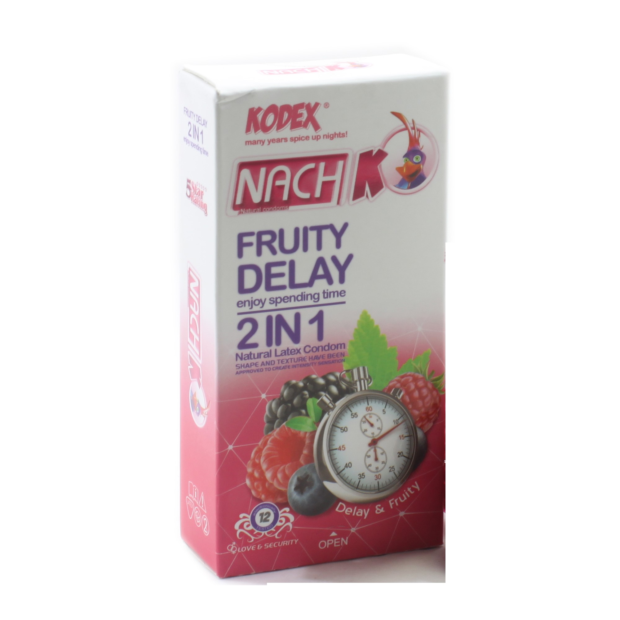 کاندوم فروتی دیلی 2 در 1 کودکس FRUITY DELAY CONDOM KODEX