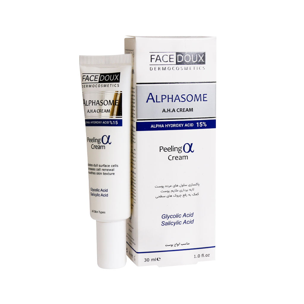 کرم لایه بردار 15% فیس دوکس ALPHASOME A.H.A CREAM ALPHA FACEDOUX