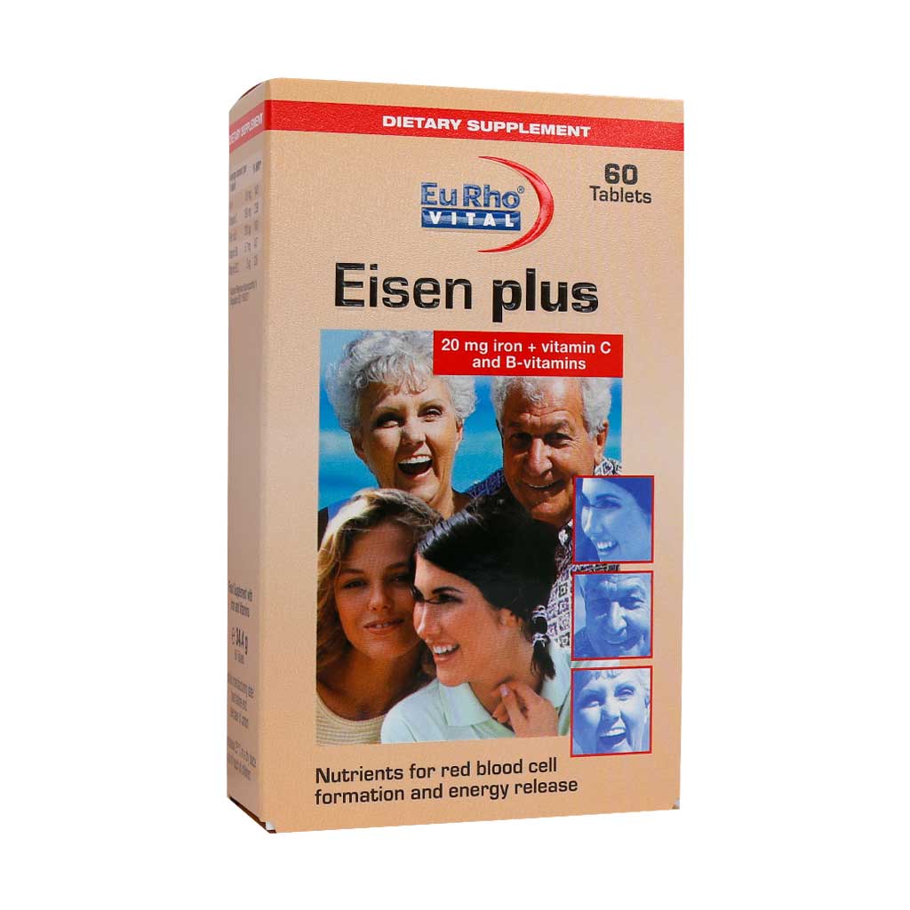 قرص آیزن پلاس یوروویتال ۶۰ عددEISEN PLUS EURHO VITAL