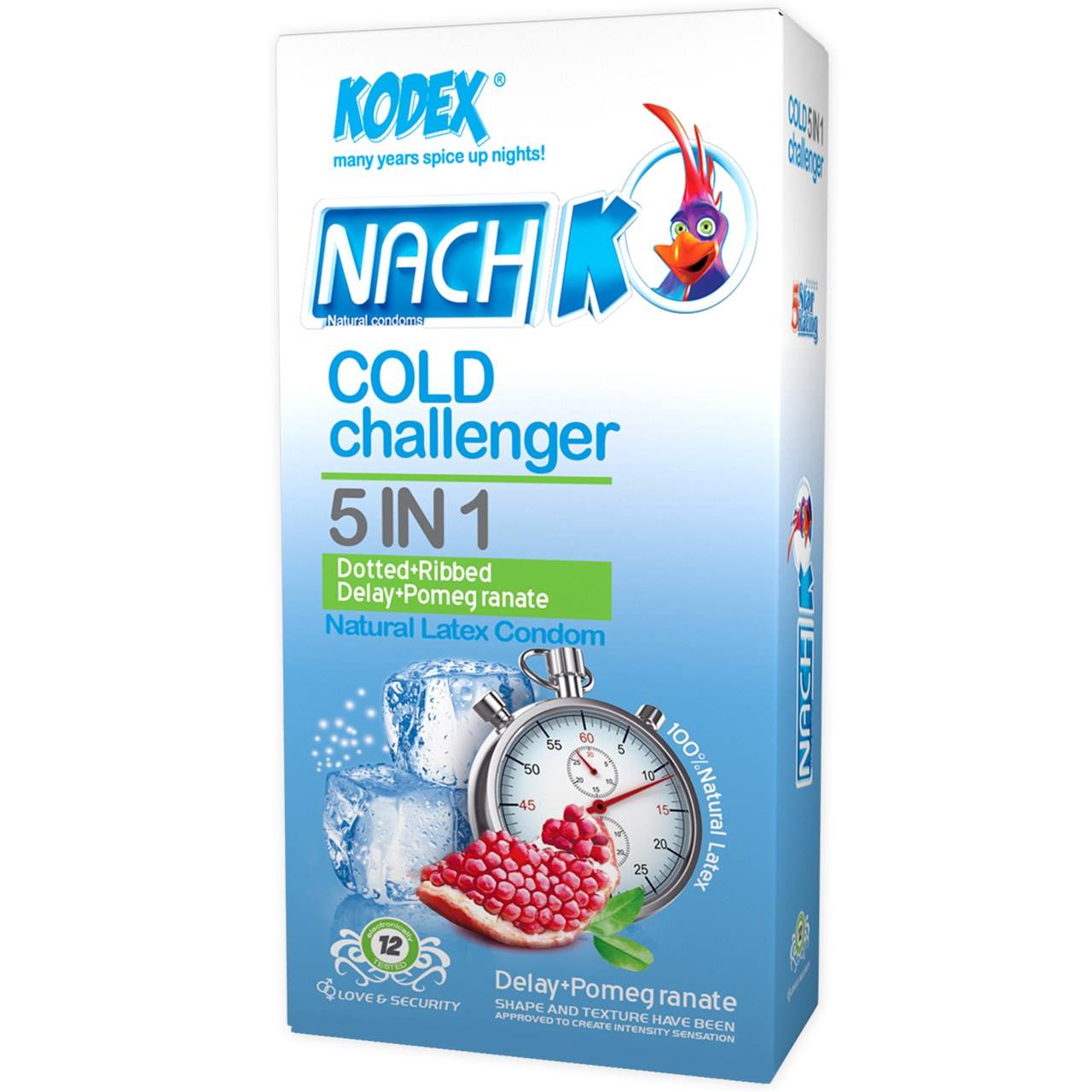 کاندوم کلد چلنجر 5 در 1 ناچ کودکس COLD CHALLENGER 5 IN 1 CONDOM KODEX