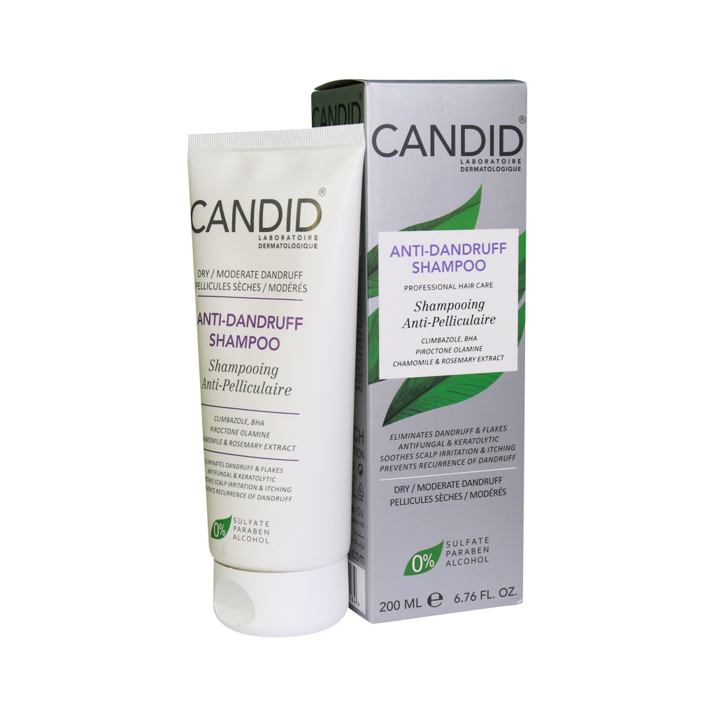 شامپو ضد شوره خشک و ملایم کاندید ANTI-DANDRUFF SHAMPOO DRY AND MODERATE DANDRUFF CANDID