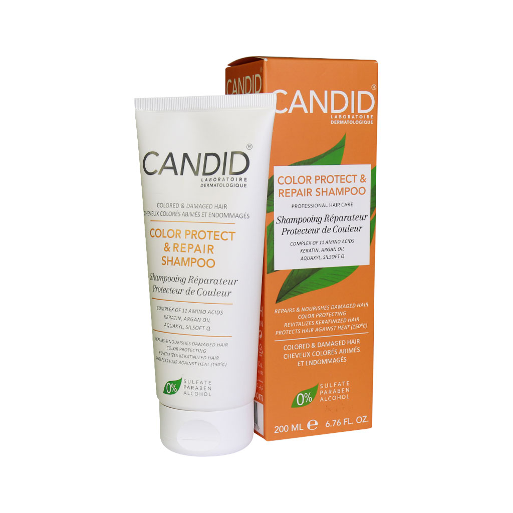 شامپو تثبیت رنگ و ترمیم مو کاندید COLOR PROTECT AND REPAIR SHAMPOO CANDID