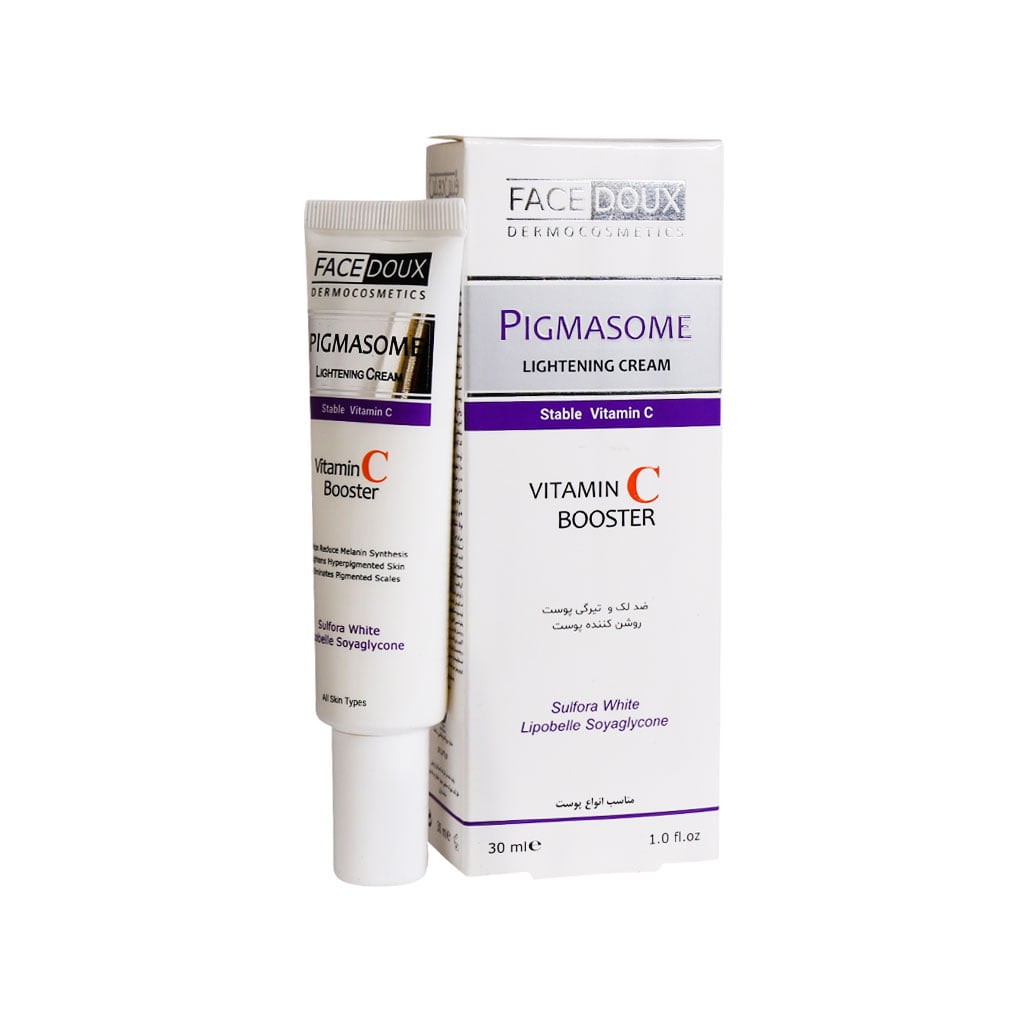 کرم ضد لک حاوی ویتامین C فیس دوکس FACE DOUX PIGMASOME C LIGHTENING CREAM